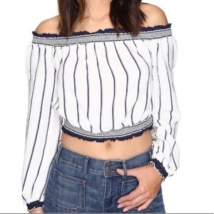 Lovers + Friends Cannes Off The Shoulder Crop Top